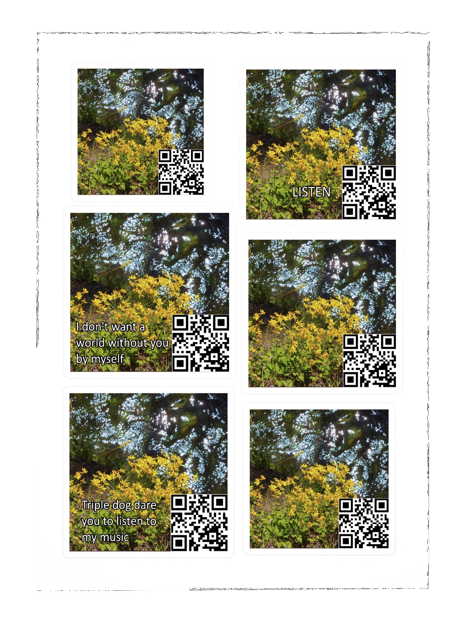 WITHOUT YOU Dragaan Street Team Sticker Sheet product image (3)