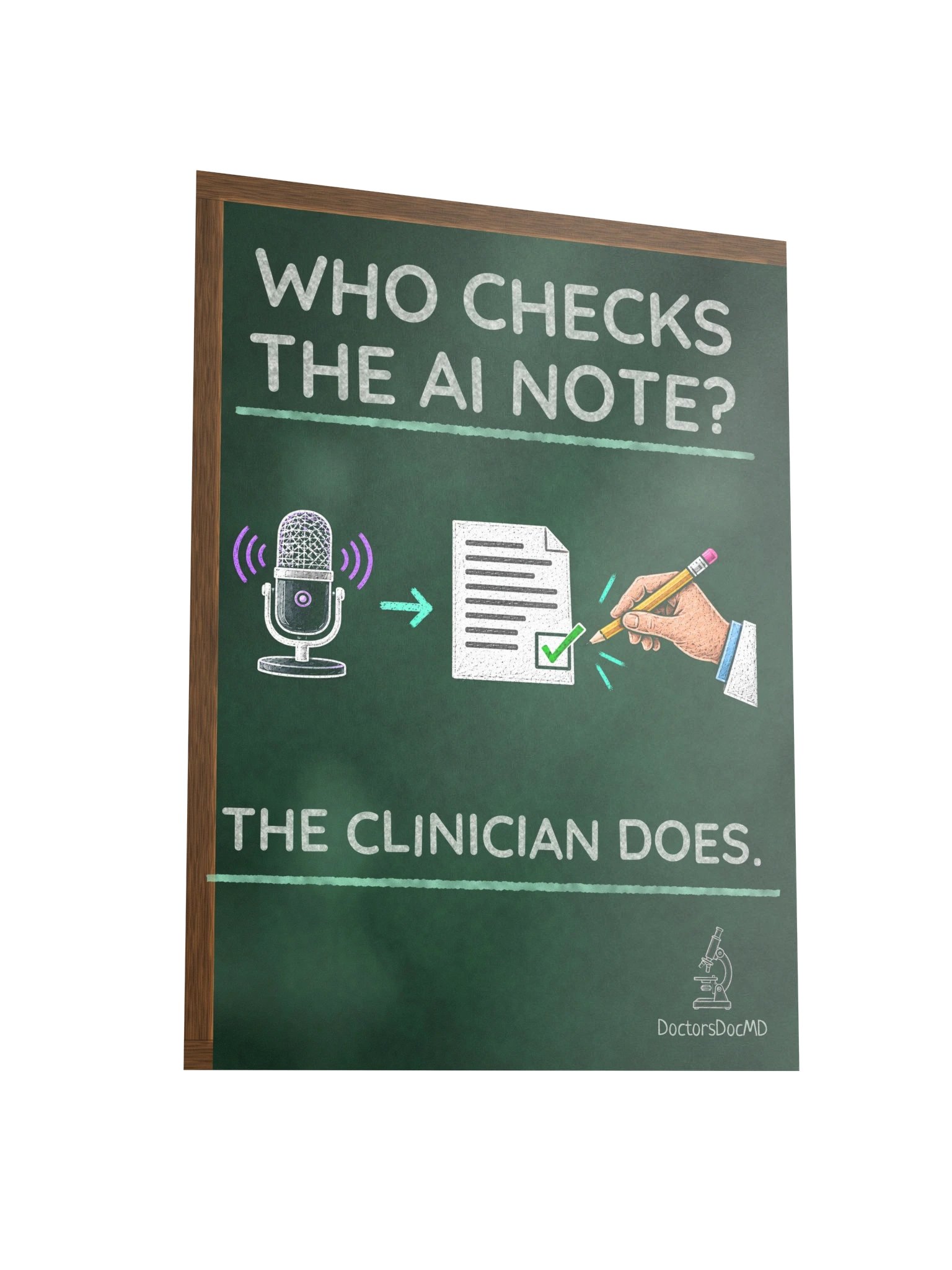DoctorsDocMD - Who Checks the AI Note? Poster product image (3)