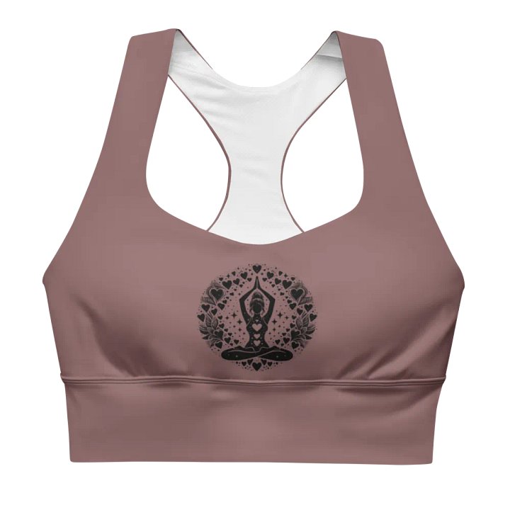 Purple Lotus Longline Sporty Bra product image (2)