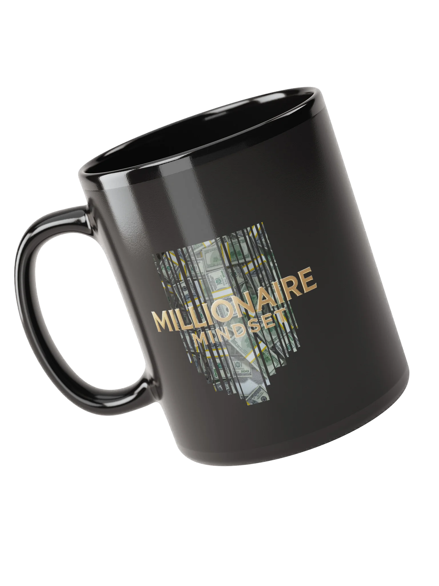 Millionaire Mindset Black Glossy Mug product image (3)