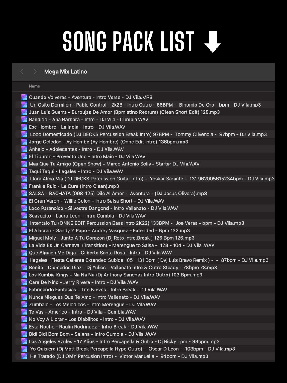 Mega Mix Latino – Song Pack product image (2)