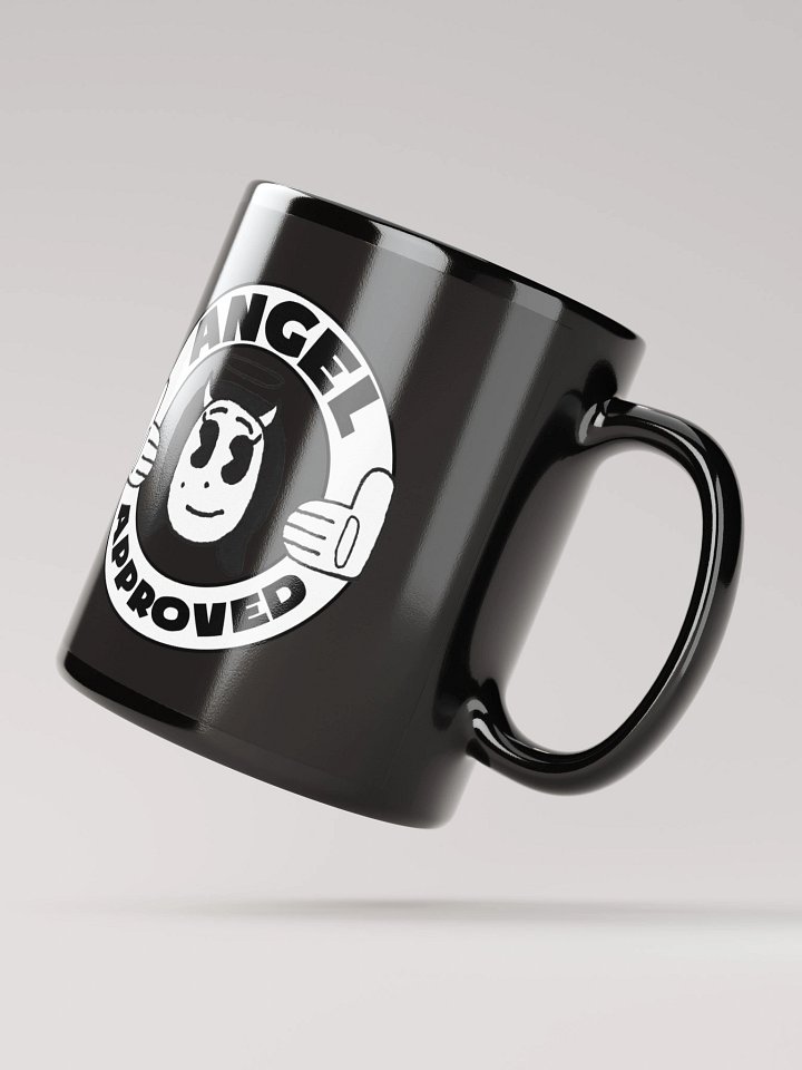 Angel Approved Black Glossy Mug product image (2)