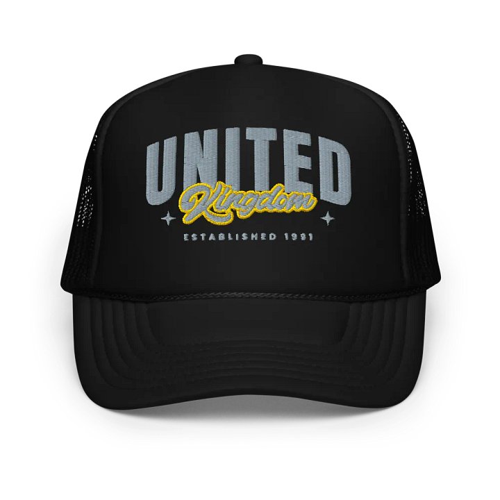 United Kingdom Script Trucker Hat product image (1)