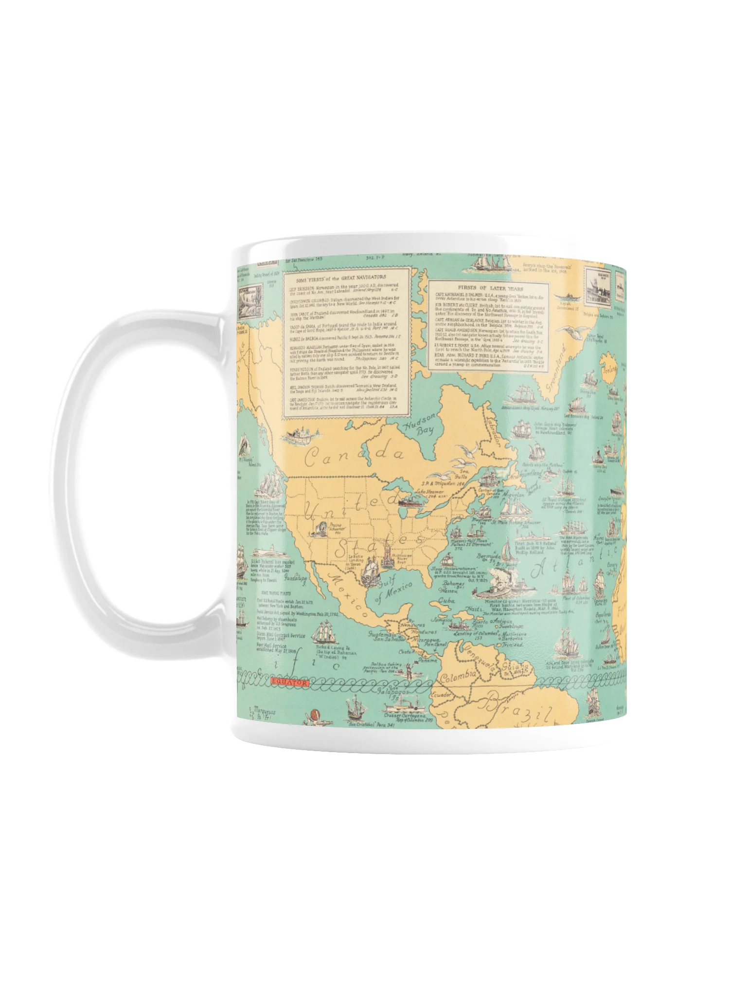 Navigation & Exploration Map Mug product image (1)