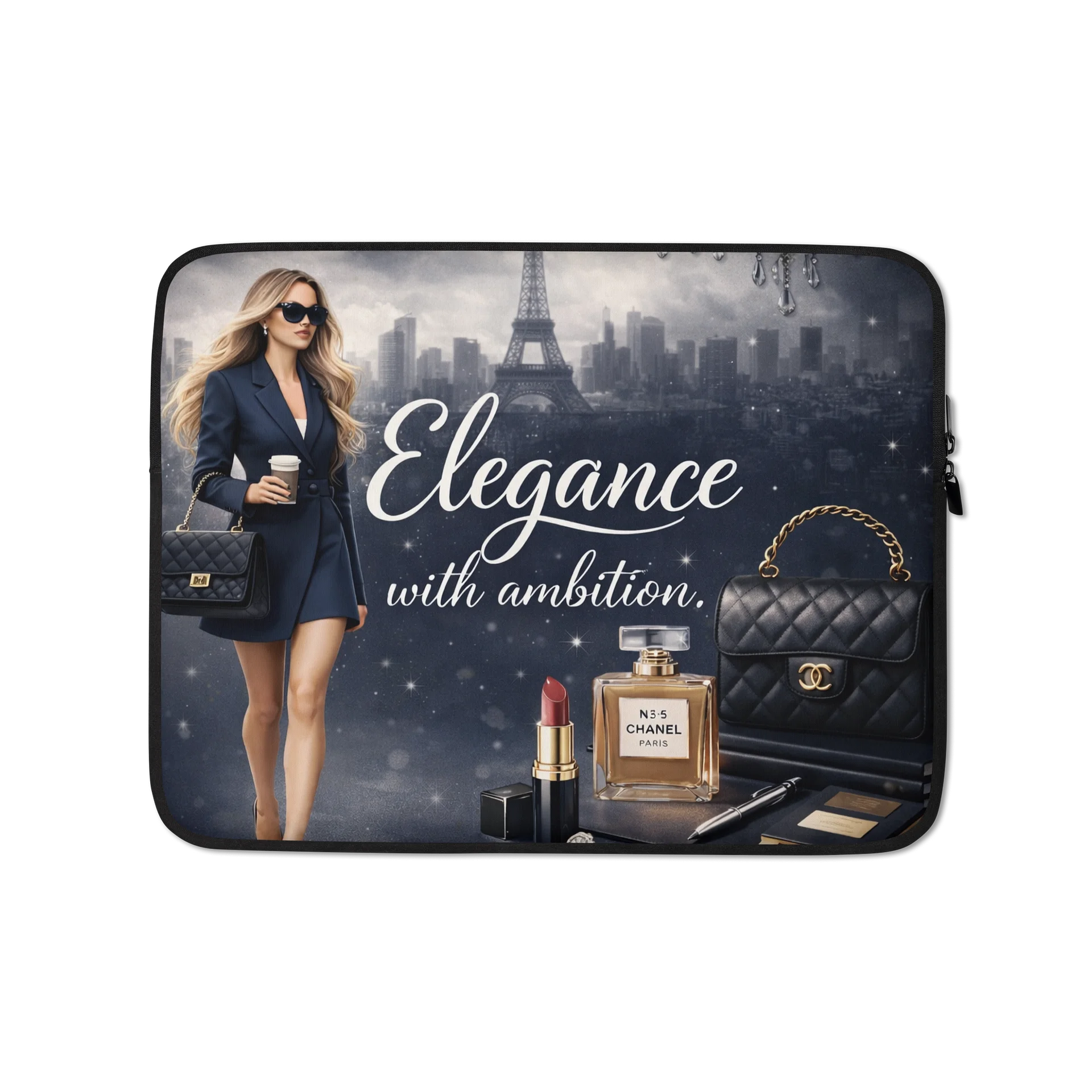 Elegance with Ambition Laptop Sleeve product image (1)