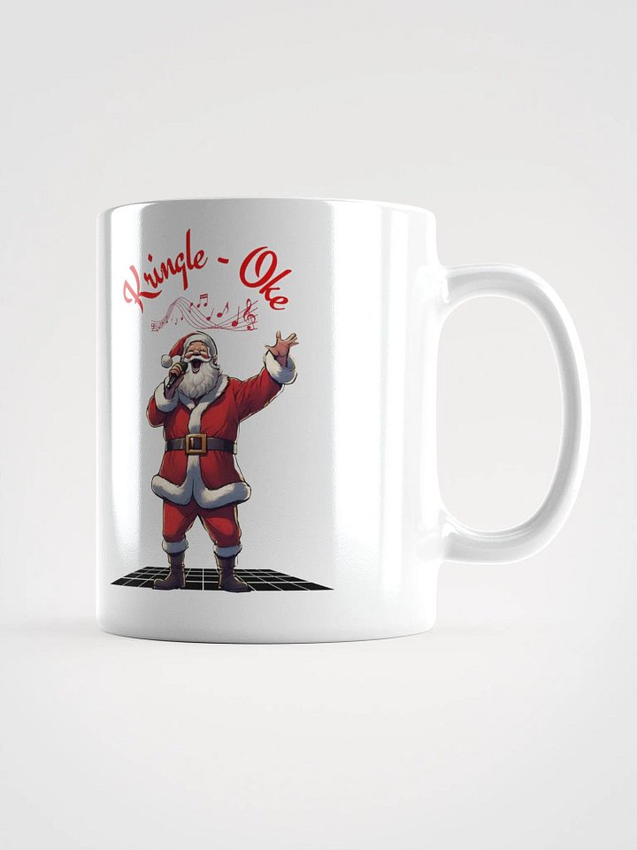 Kringle - Oke, Karaoke Singing Santa - Christmas White Mug product image (1)