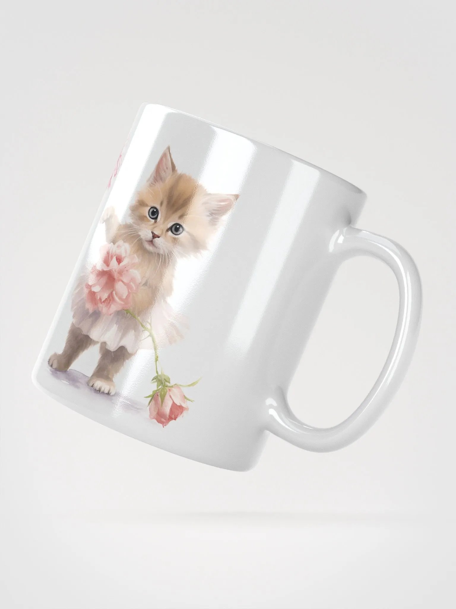 Ballerina Kittens White Glossy Mug product image (3)