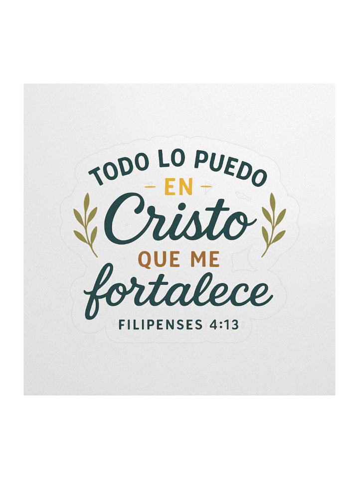 Spanish Faith Sticker – “Todo lo puedo en Cristo” – Christian Kiss-Cut Vinyl product image (1)
