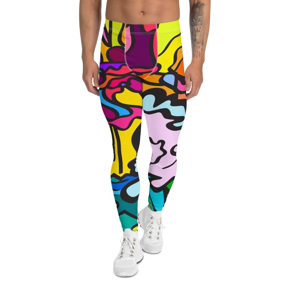 Color Chaos Men's Leggings - Wave at Sunset product image (3)