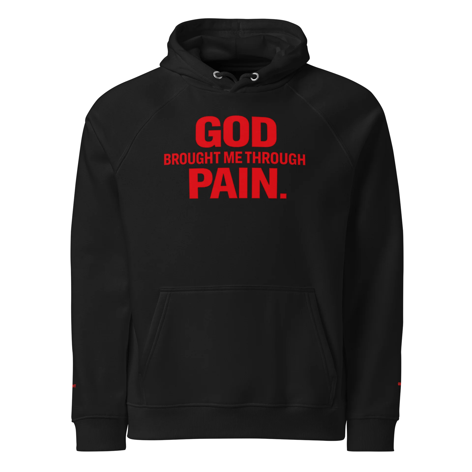 God Brought Me Through Pain — Black Hoodie product image (1)