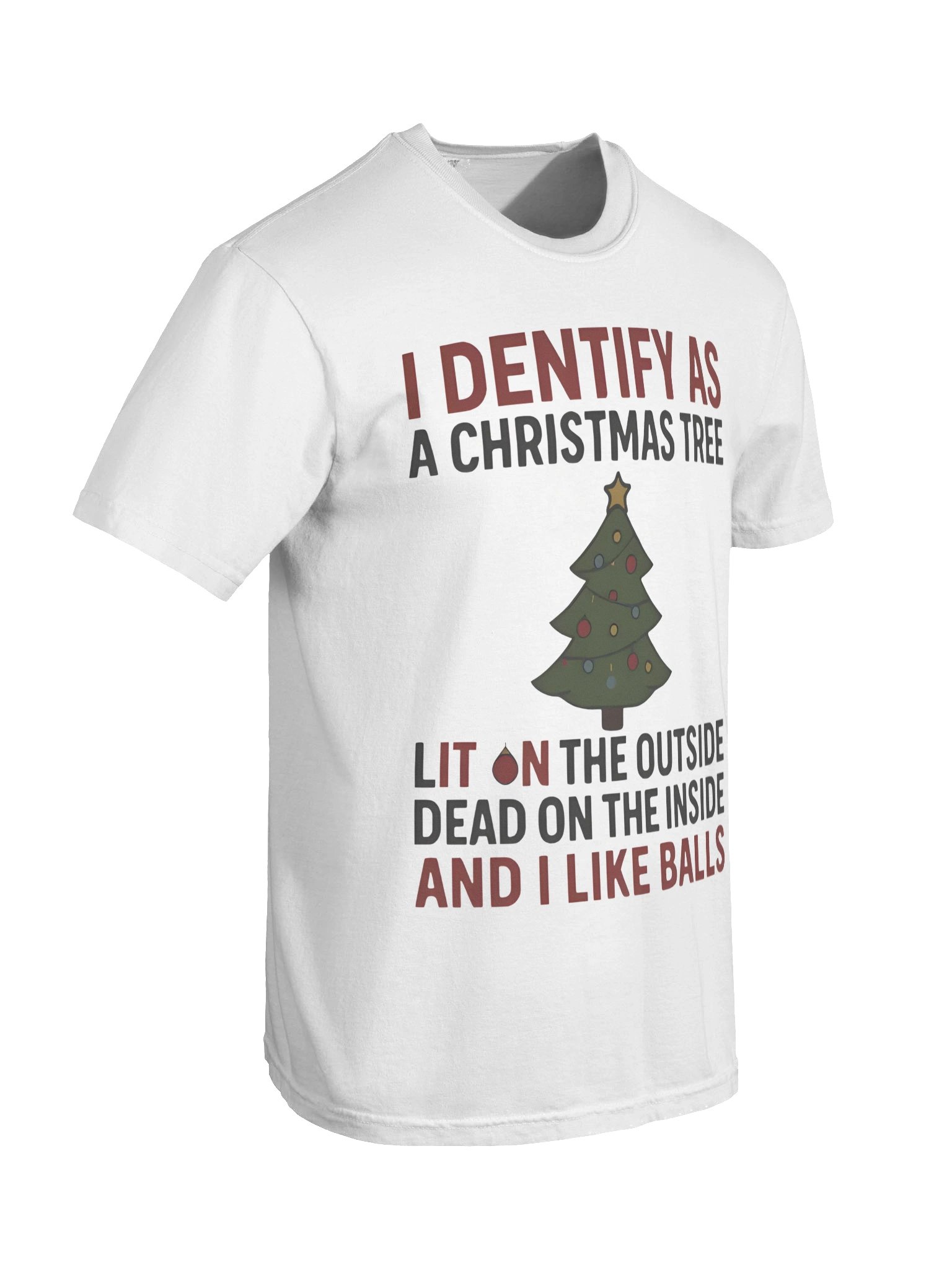 I Identify As A Christmas Tree Lit On The Outside Shirt product image (5)