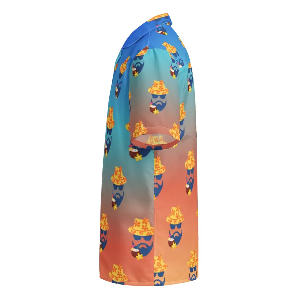 The Jon Hawaiian Shirt- Blue/Orange product image (7)