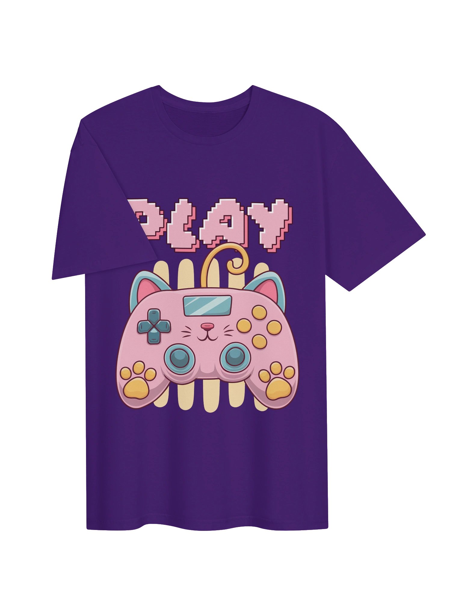 Play Cat Gamer T-Shirt | Cute Kawaii Gaming Controller Graphic Tee product image (3)