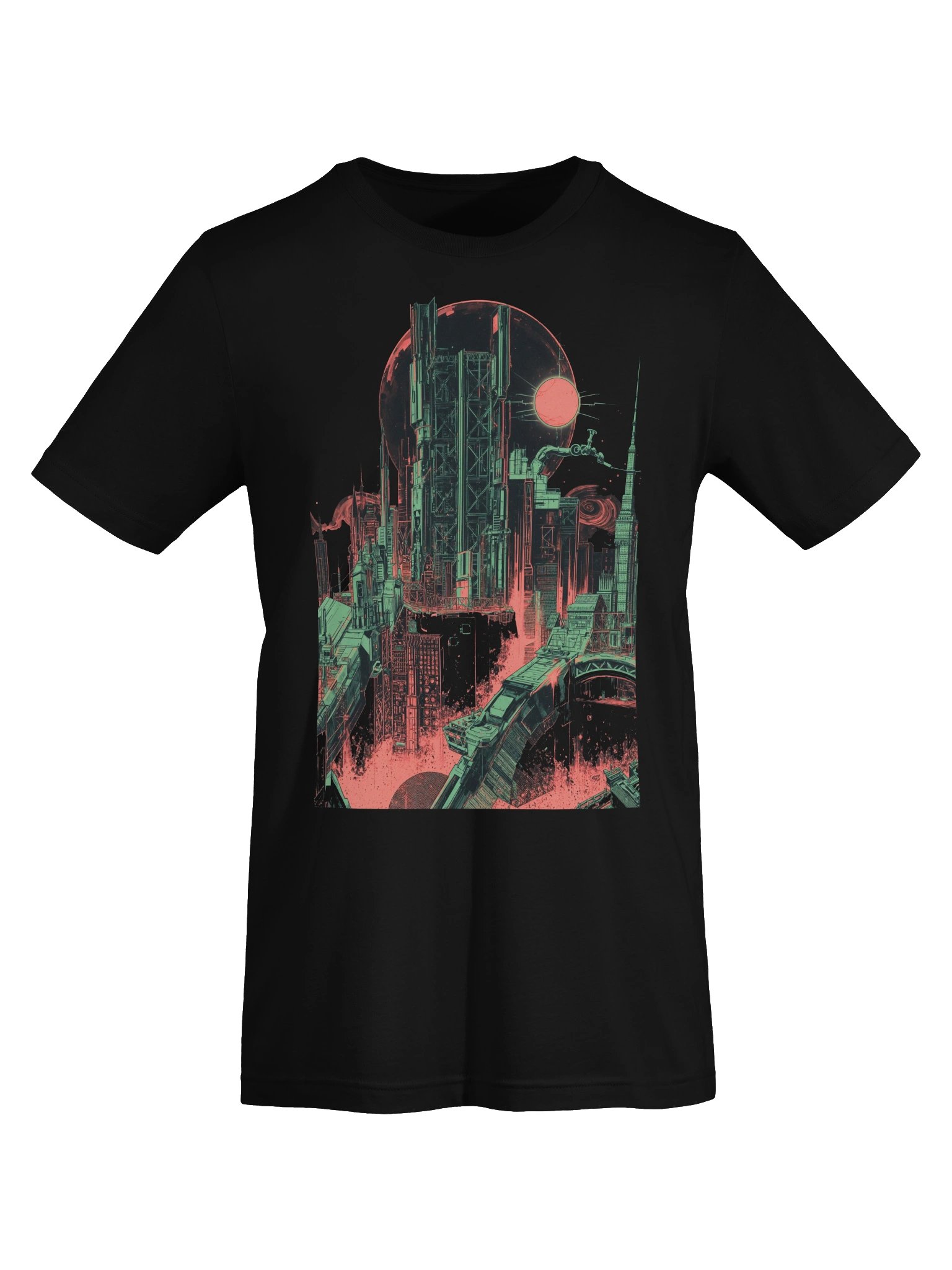 Neon Cyberpunk Cityscape Lightweight T-Shirt product image (4)