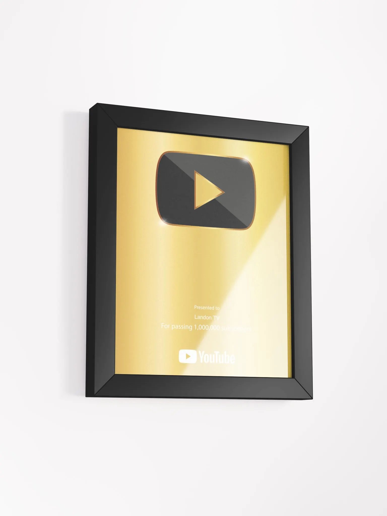 Golden Play Button Commemorative Poster product image (22)