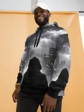 Leopard Mentality Shadow City Hoodie | All-Over Print Streetwear Hoodie product image (6)