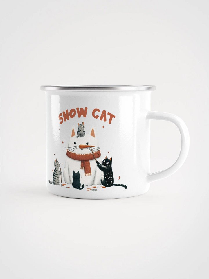 Whimsical Feline Gathering Enamel Mug product image (1)