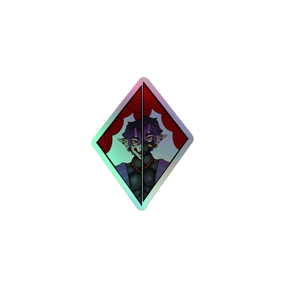 Split Masked Oni Sticker product image (1)