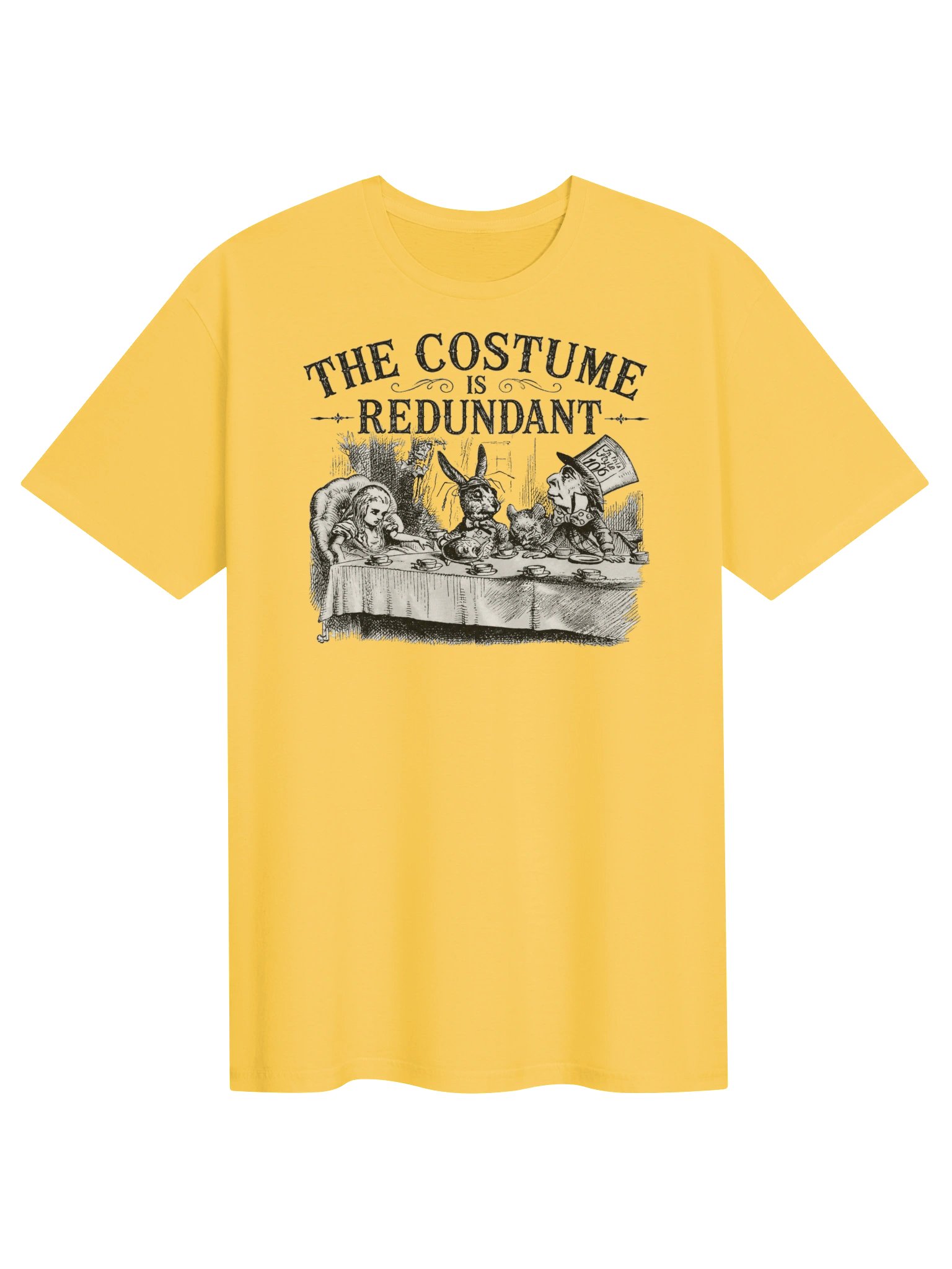 THE COSTUME IS REDUNDANT, Alice Tea Party, Halloween Unisex Cotton Softstyle T-Shirt product image (1)