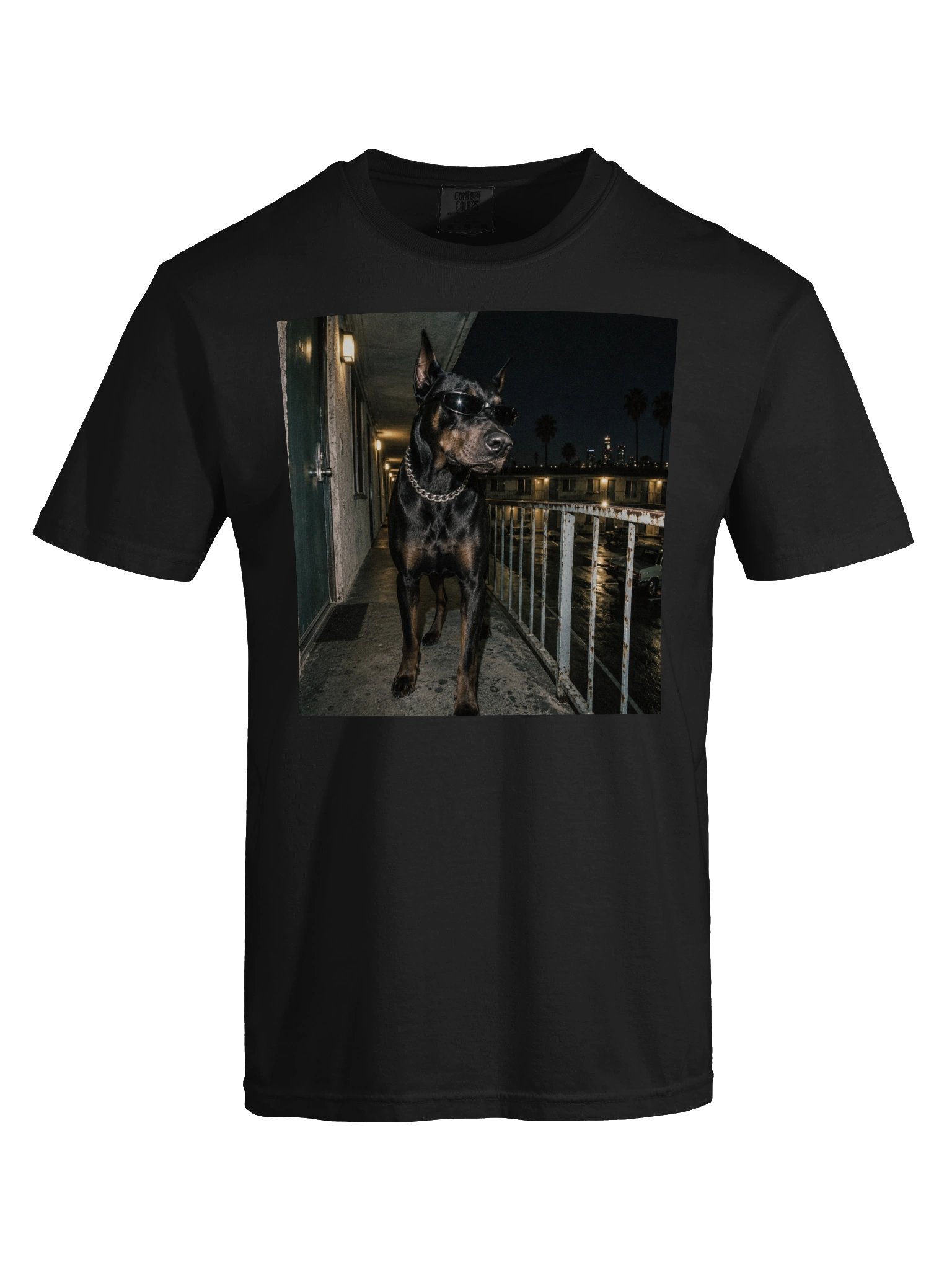 Doberman Dog T-Shirt | Streetwear Graphic Tee | Urban Dog Lover Shirt | Dark Dog Graphic Tee product image (5)