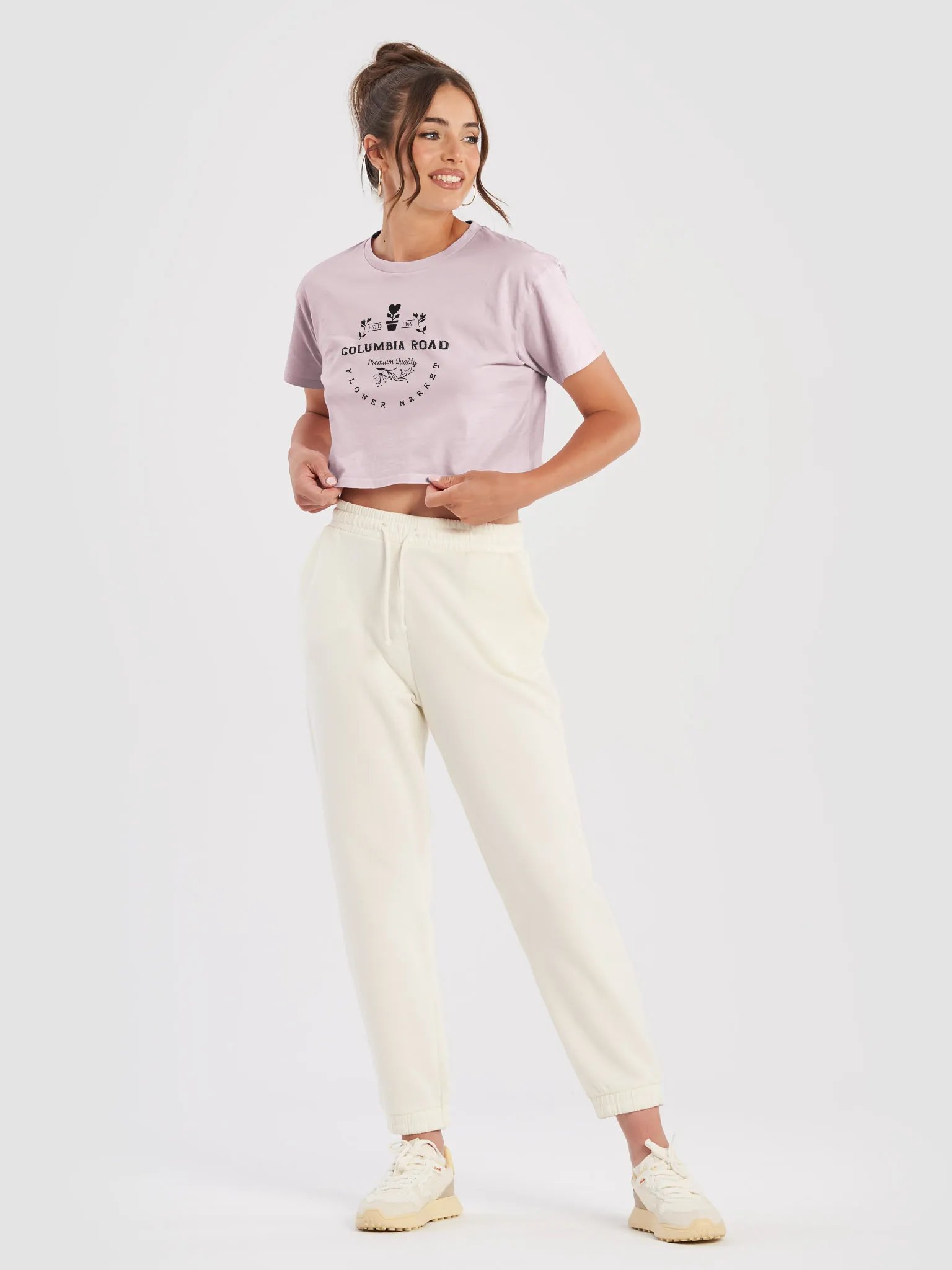Columbia Road Market Women's Crop T Shirt (Orchid) product image (5)