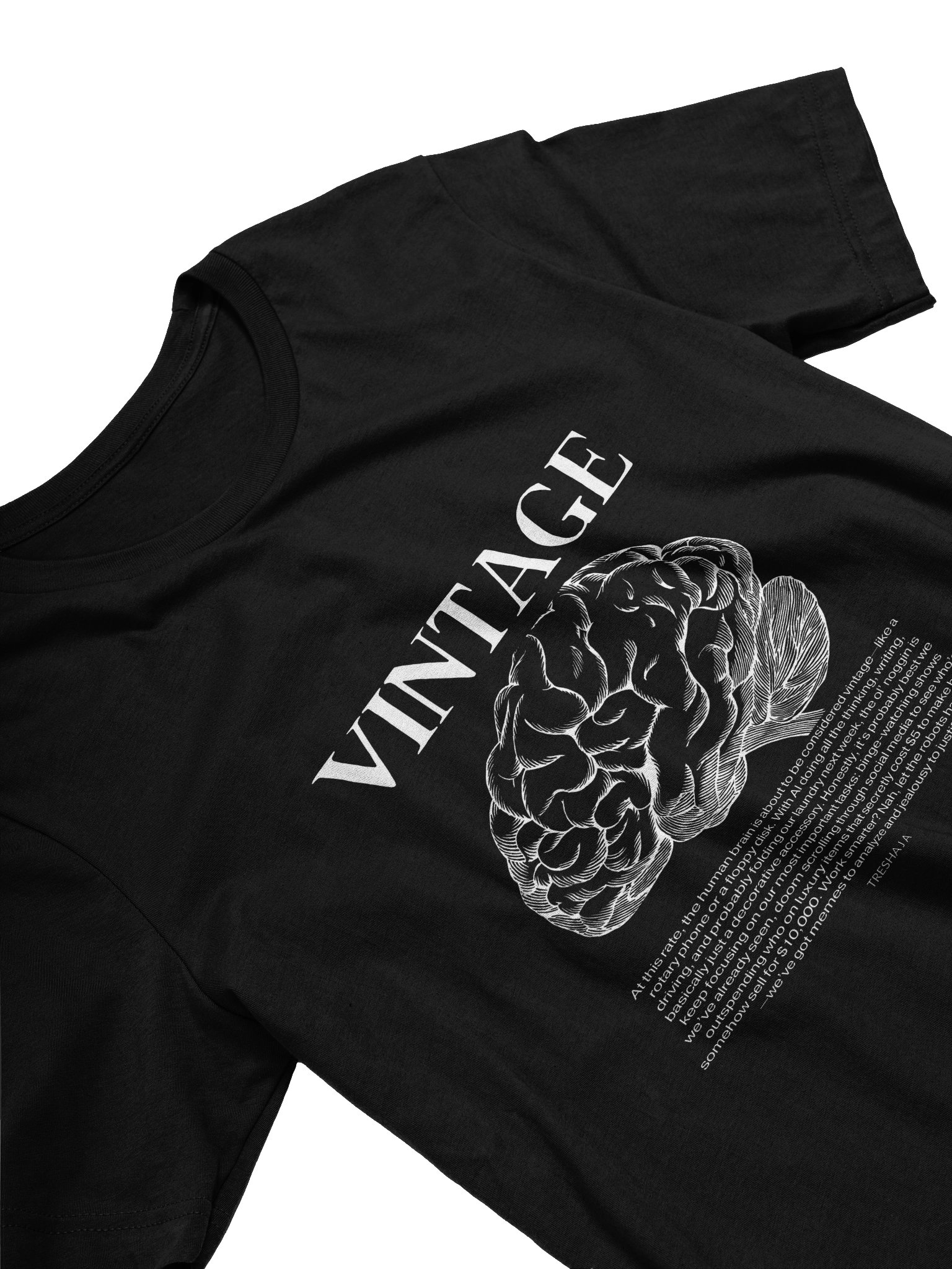 Vintage Brain Black Tee product image (3)