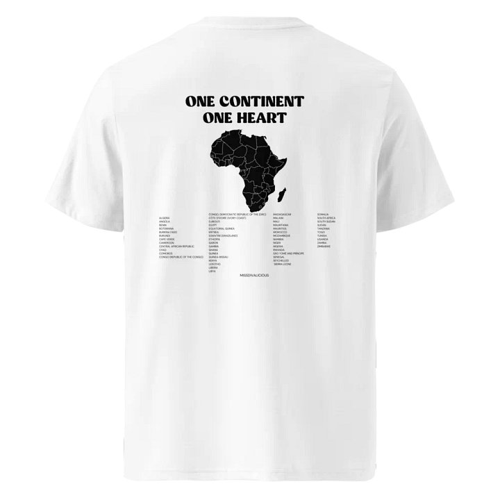 Africa United Organic Cotton T‑Shirt – Unisex Eco‑Friendly African Heritage Map Tee product image (2)