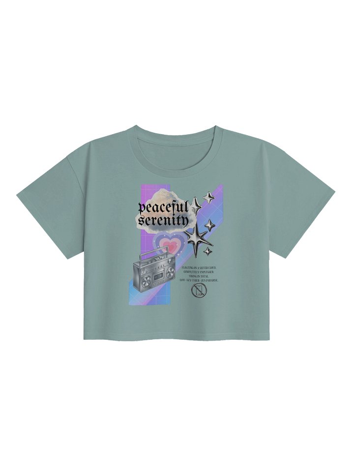 Peaceful Serenity Retro Goth Crop Top product image (3)