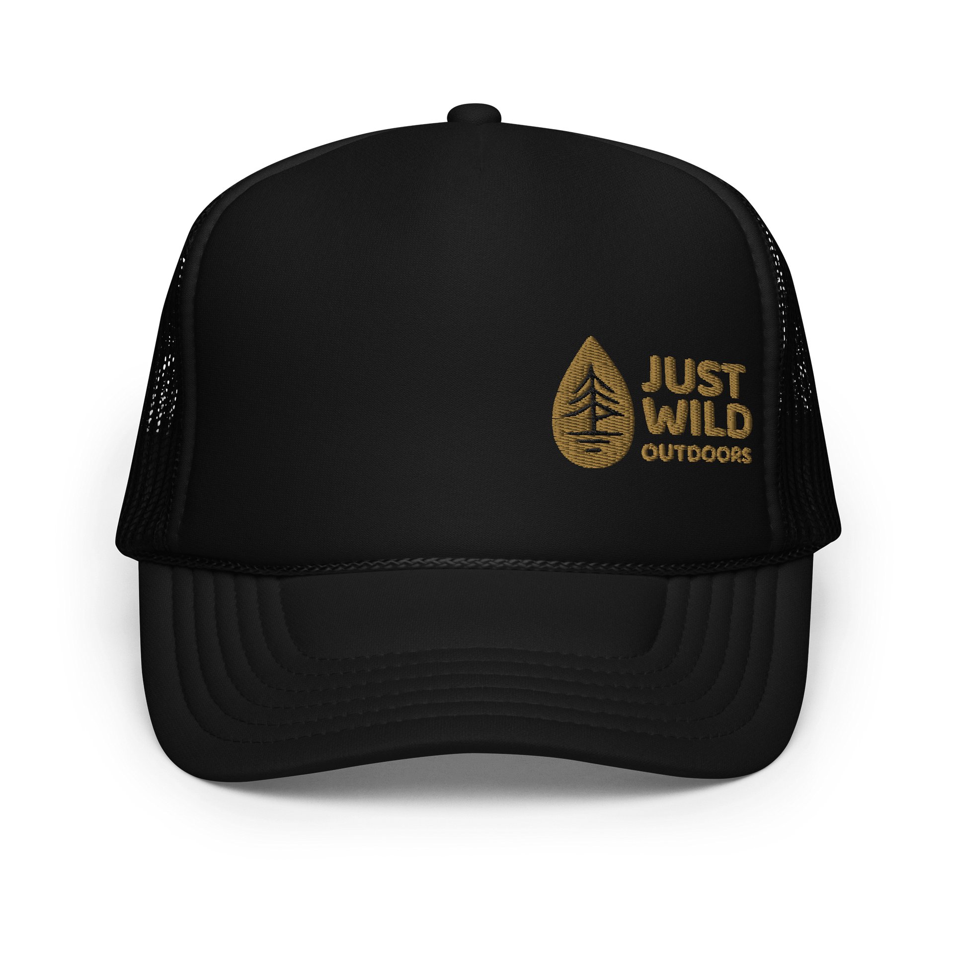 Just Wild Outdoor Foam Trucker Hat (Old Gold bottom right) product image (1)