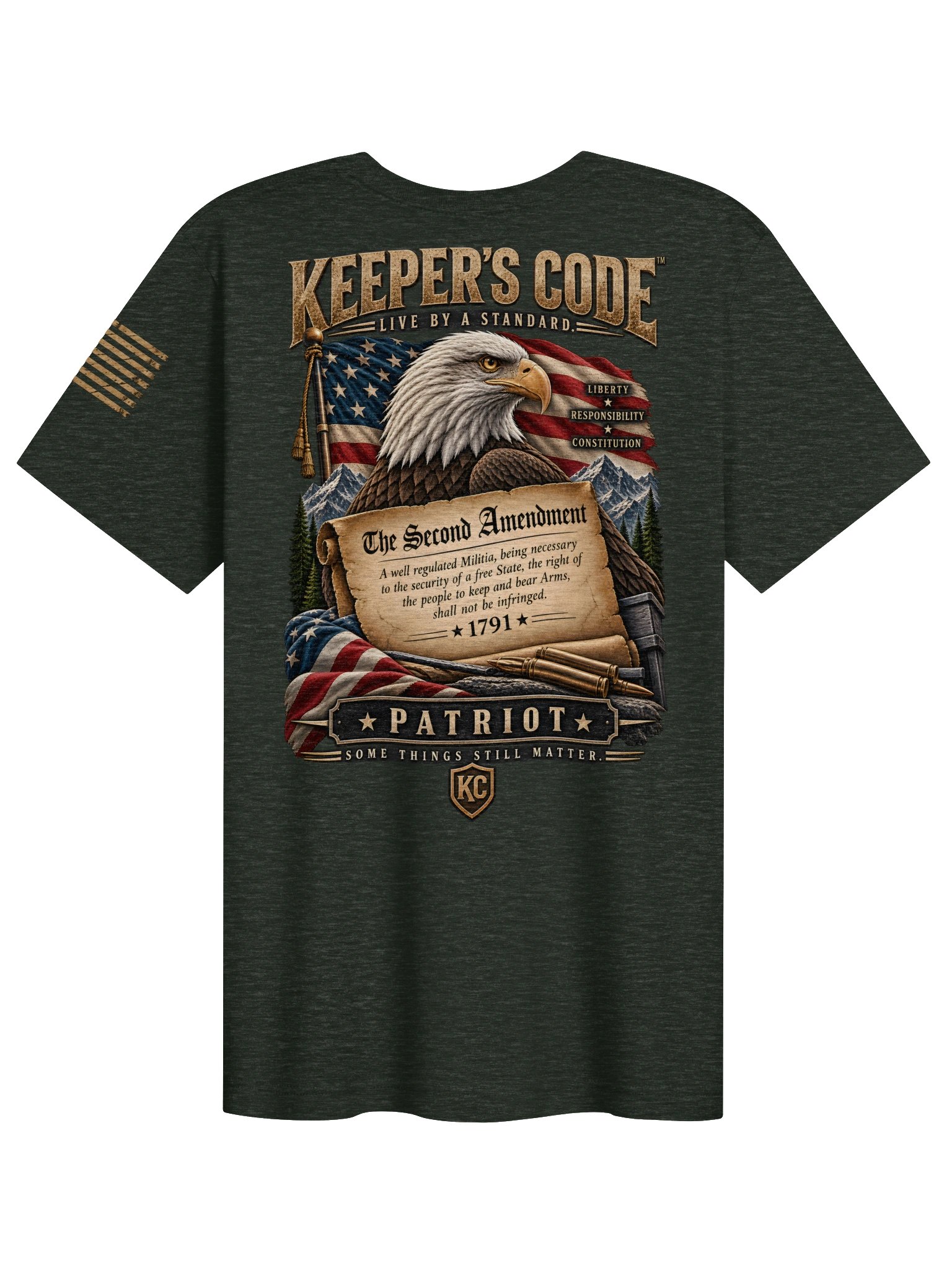 Keeper’s Code™ Women’s Second Amendment Eagle Patriotic T-Shirt product image (4)