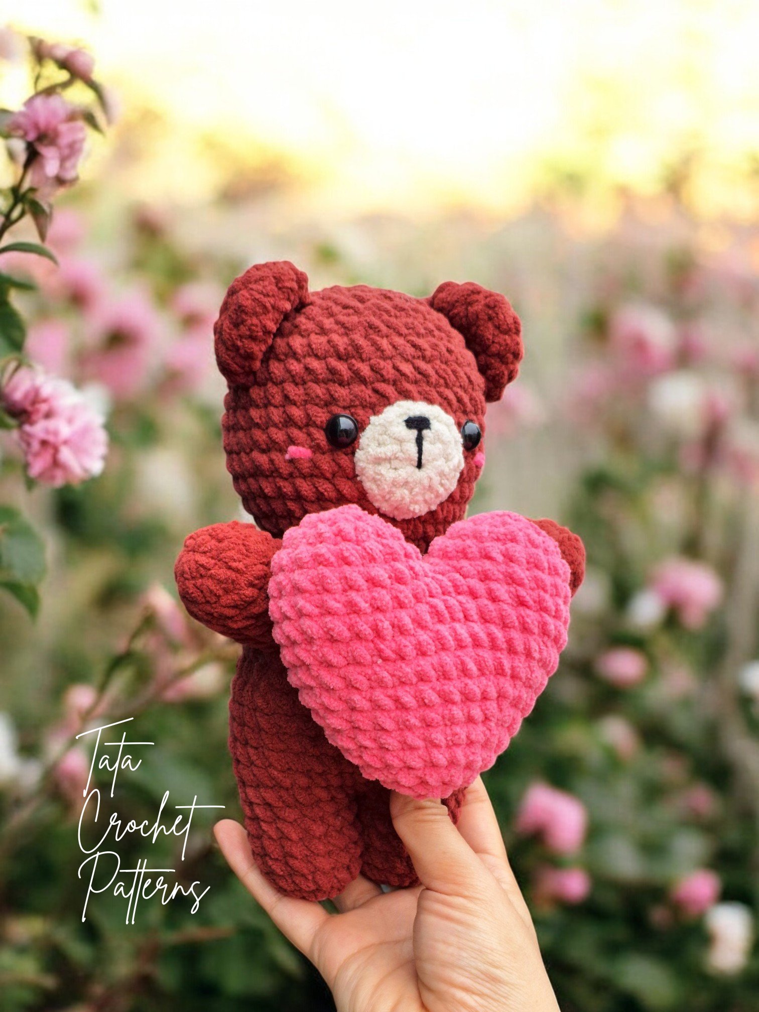 PDF Pattern -♡- Bear & Bunny Amigurumi Holding The Heart Crochet Pattern product image (3)