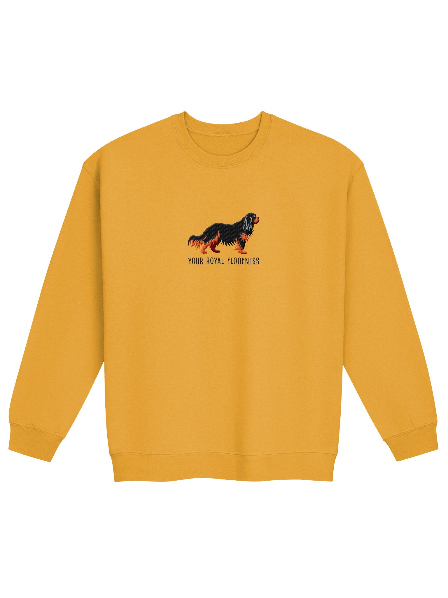 Your Royal Floofness Sweatshirt (Embroidered) of a Cavalier King Charles Spaniel(Black & Tan) product image (4)