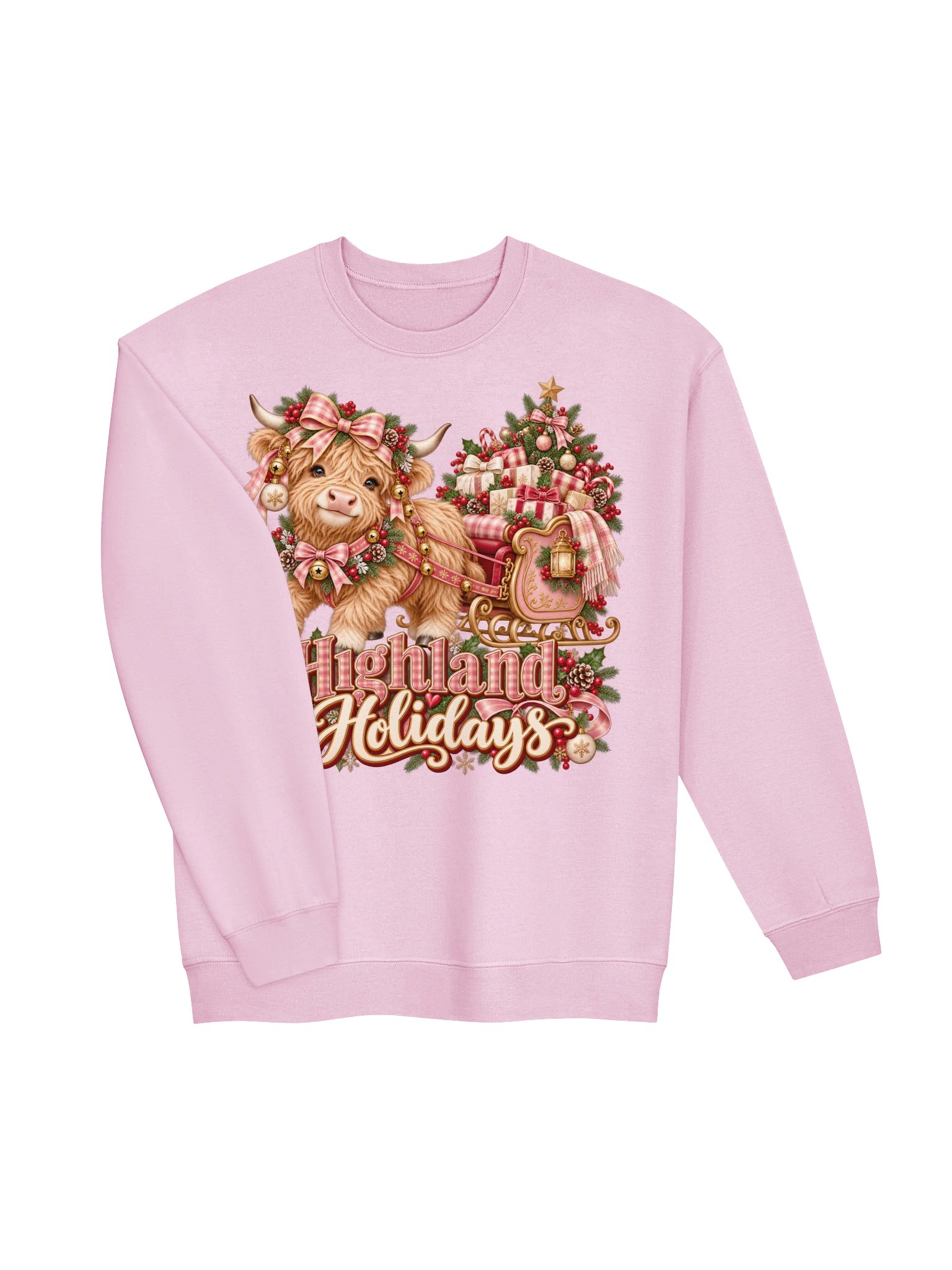 Highland Holidays Christmas Highland Cow Sleigh product image (28)