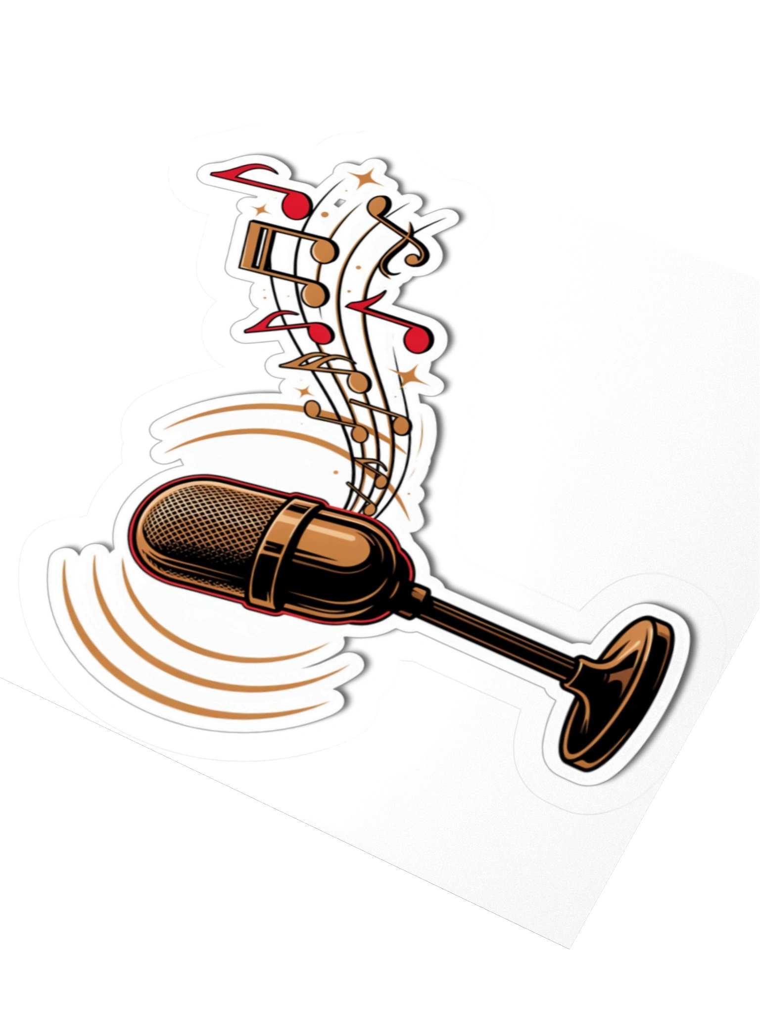 Vintage Microphone Music Kiss Cut Sticker product image (9)