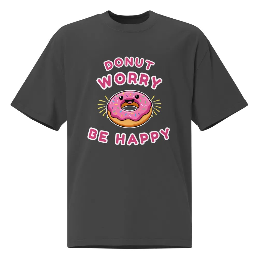 Donut Worry Be Happy Oversized Tee product image (1)