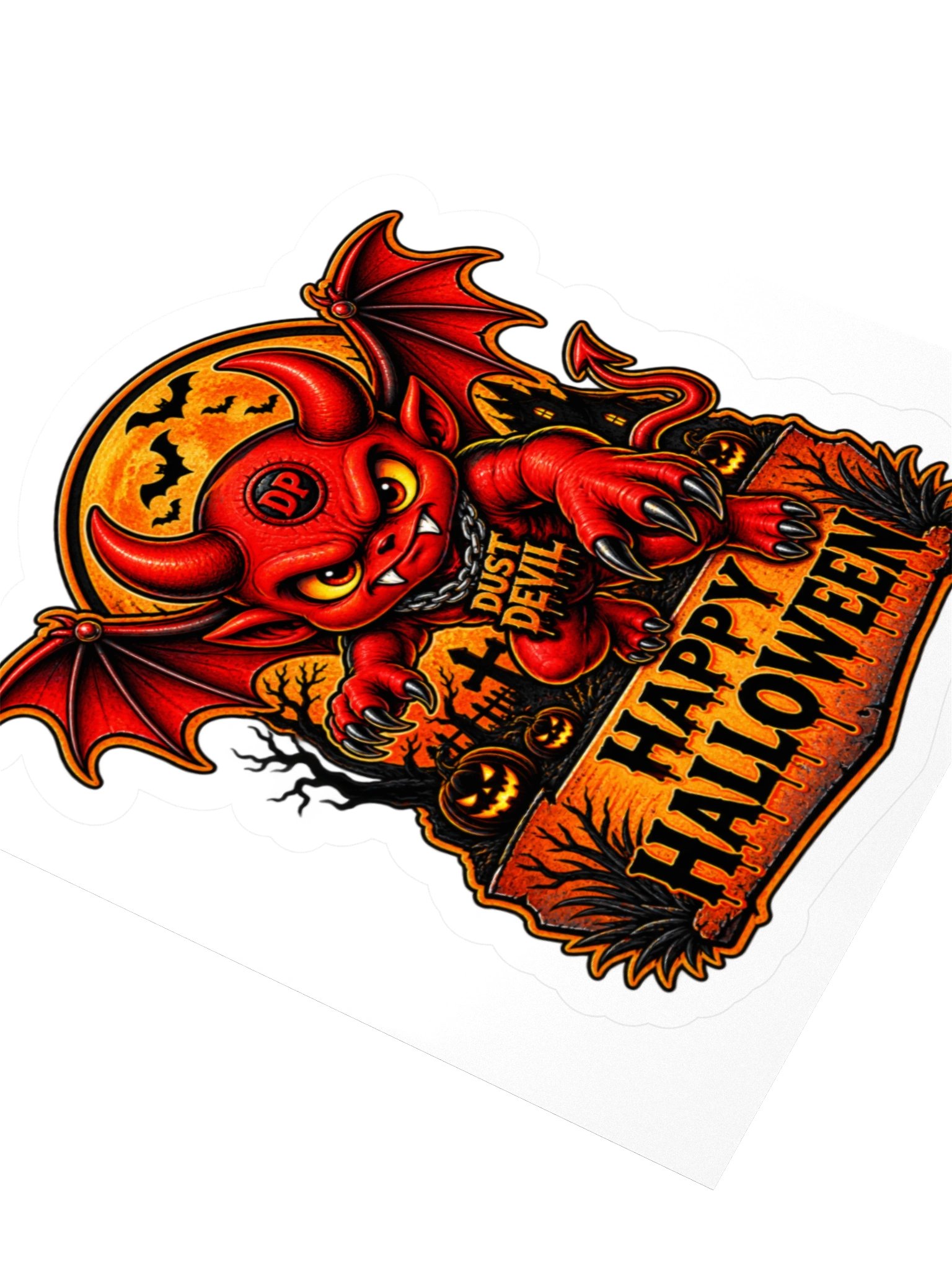Dust Devil Happy Halloween 3" x 3" sticker product image (3)