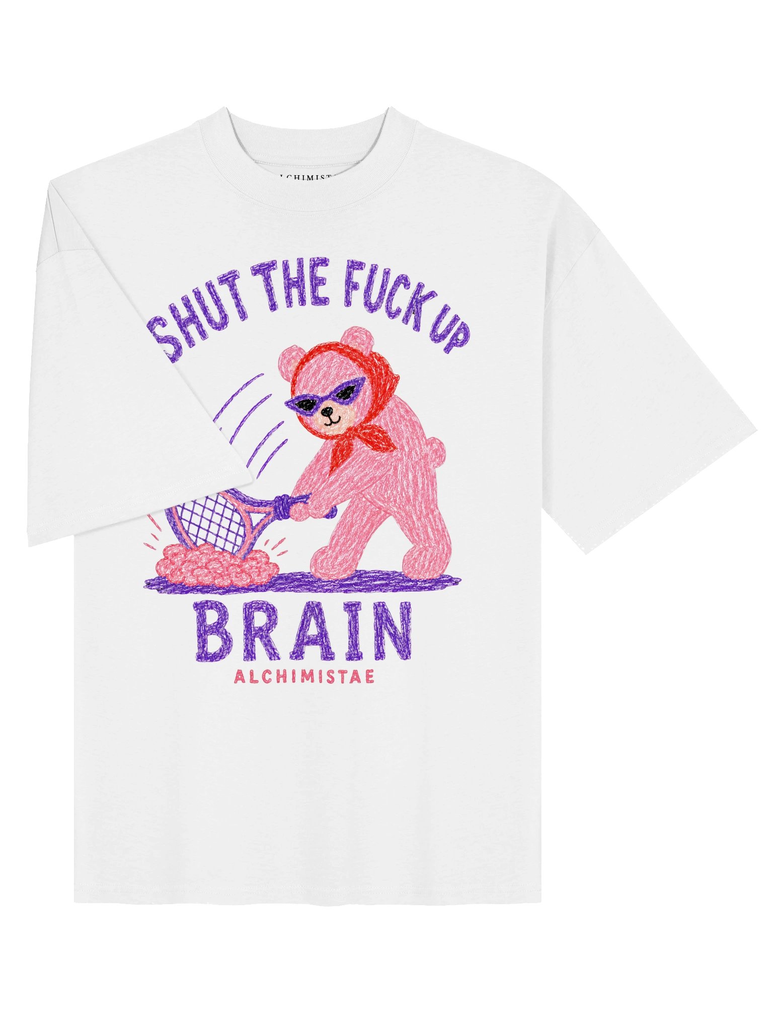 T-Shirt Unisex Oversize Coton Bio Poids Lourd - OVERTHINKING product image (9)
