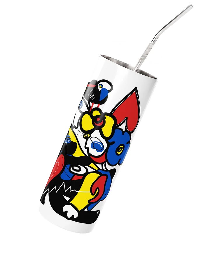 Stainless Steel Tumbler Travel Mug: Dog Face, Dog Love product image (2)