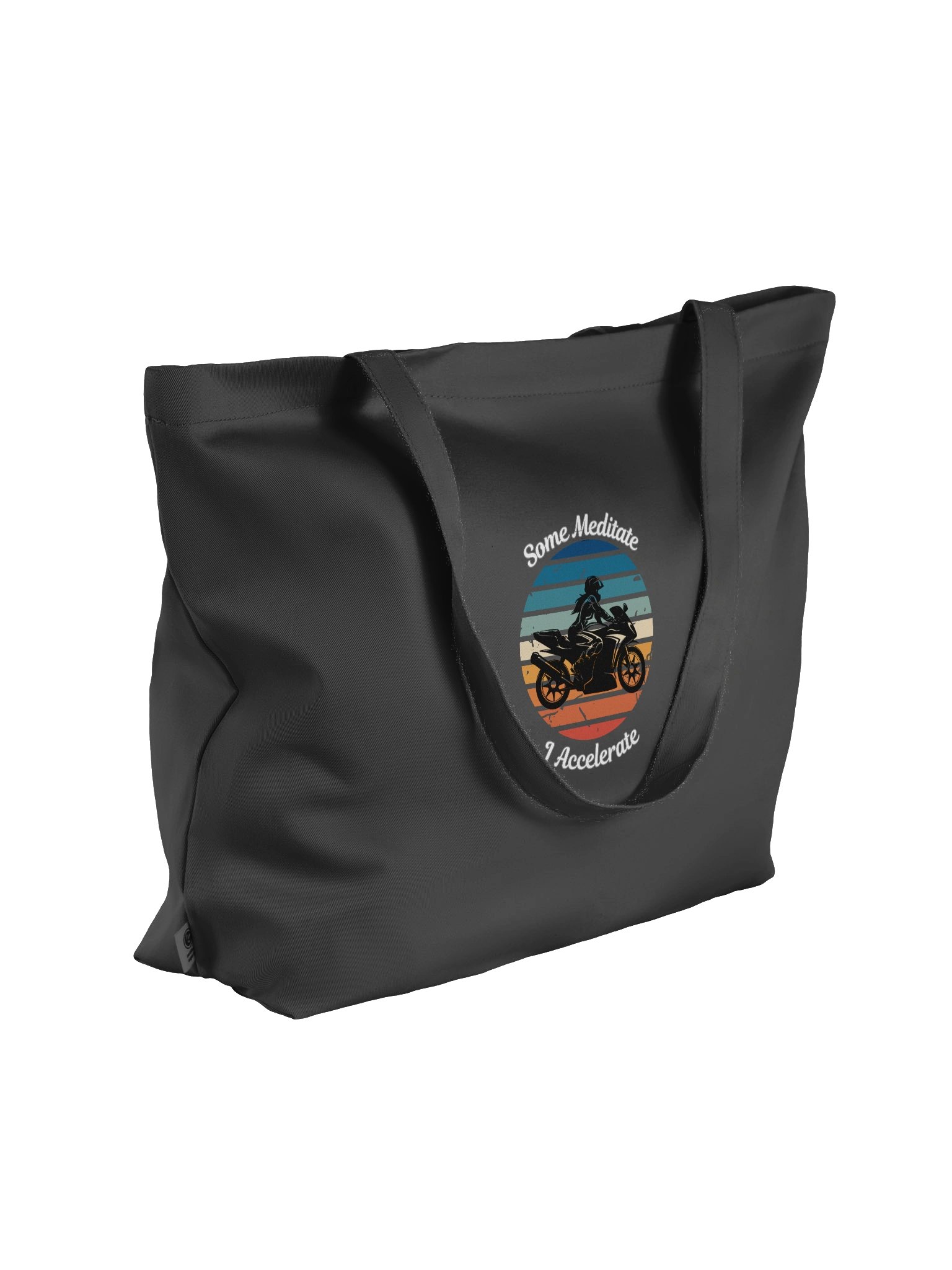 Some Meditate, I Accelerate – Organic Biker Tote Bag product image (3)