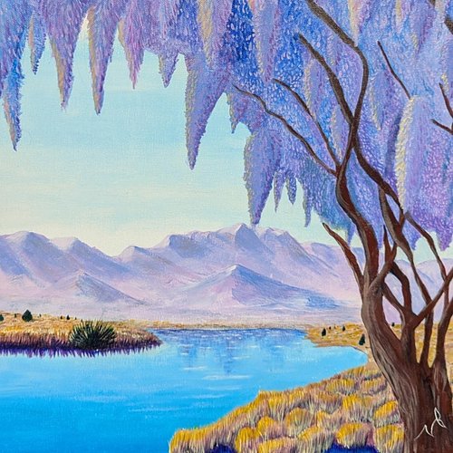 'Wisteria' 
Acrylic on canvas