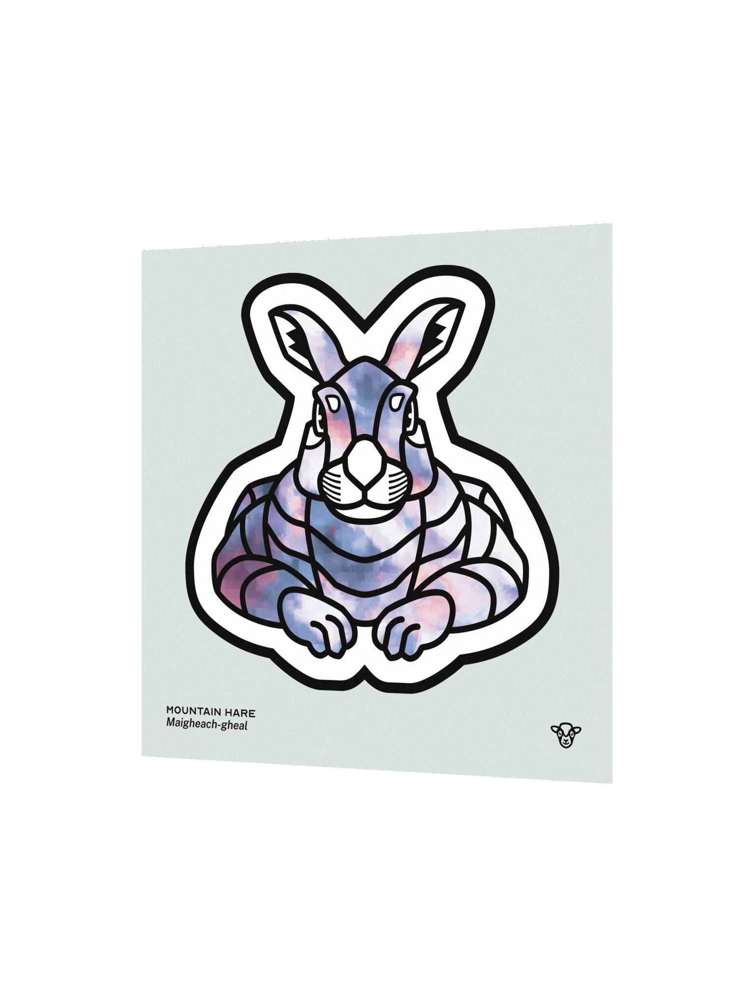 Mountain Hare Matte Square Print product image (2)
