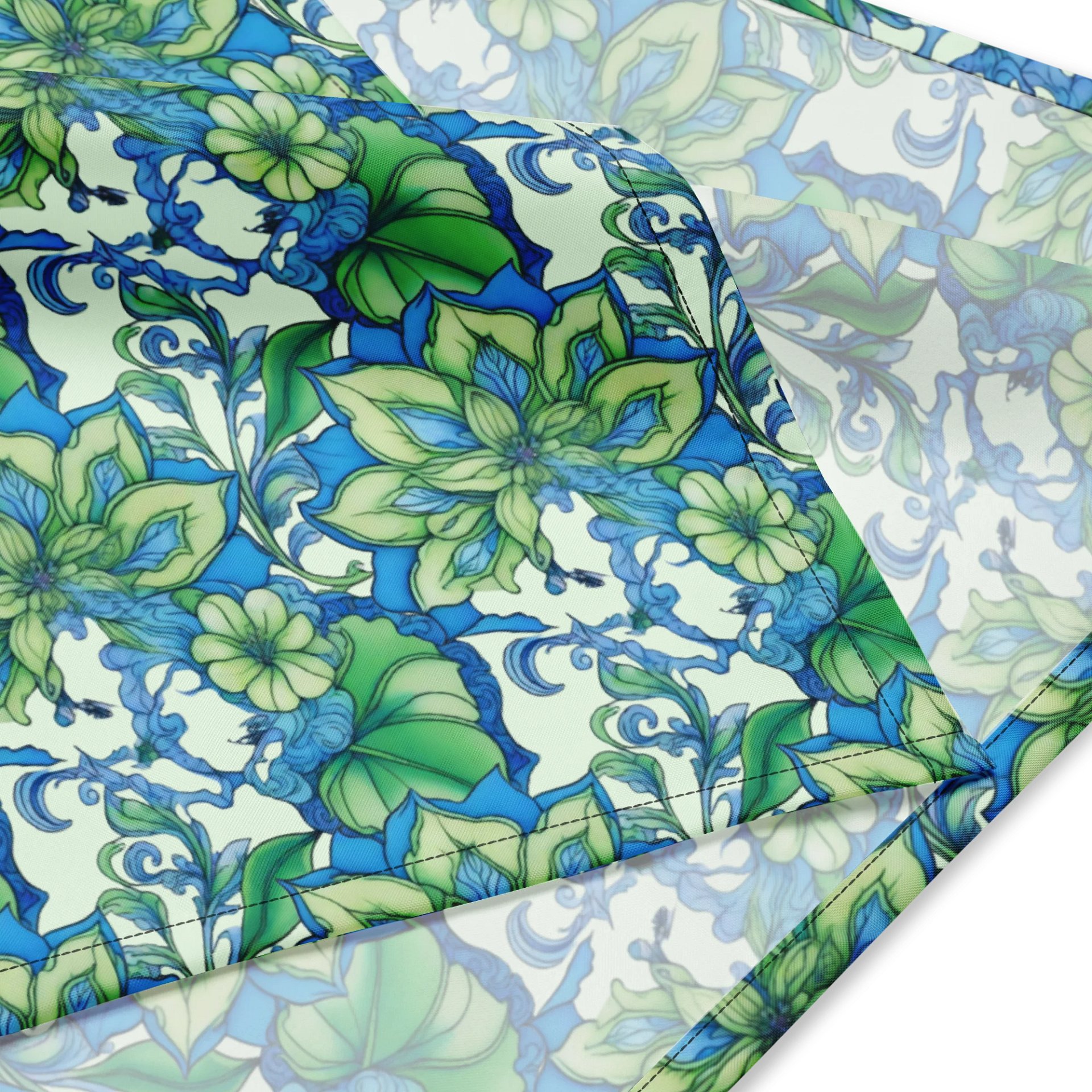 Cool Blue Florals - Bandana product image (3)