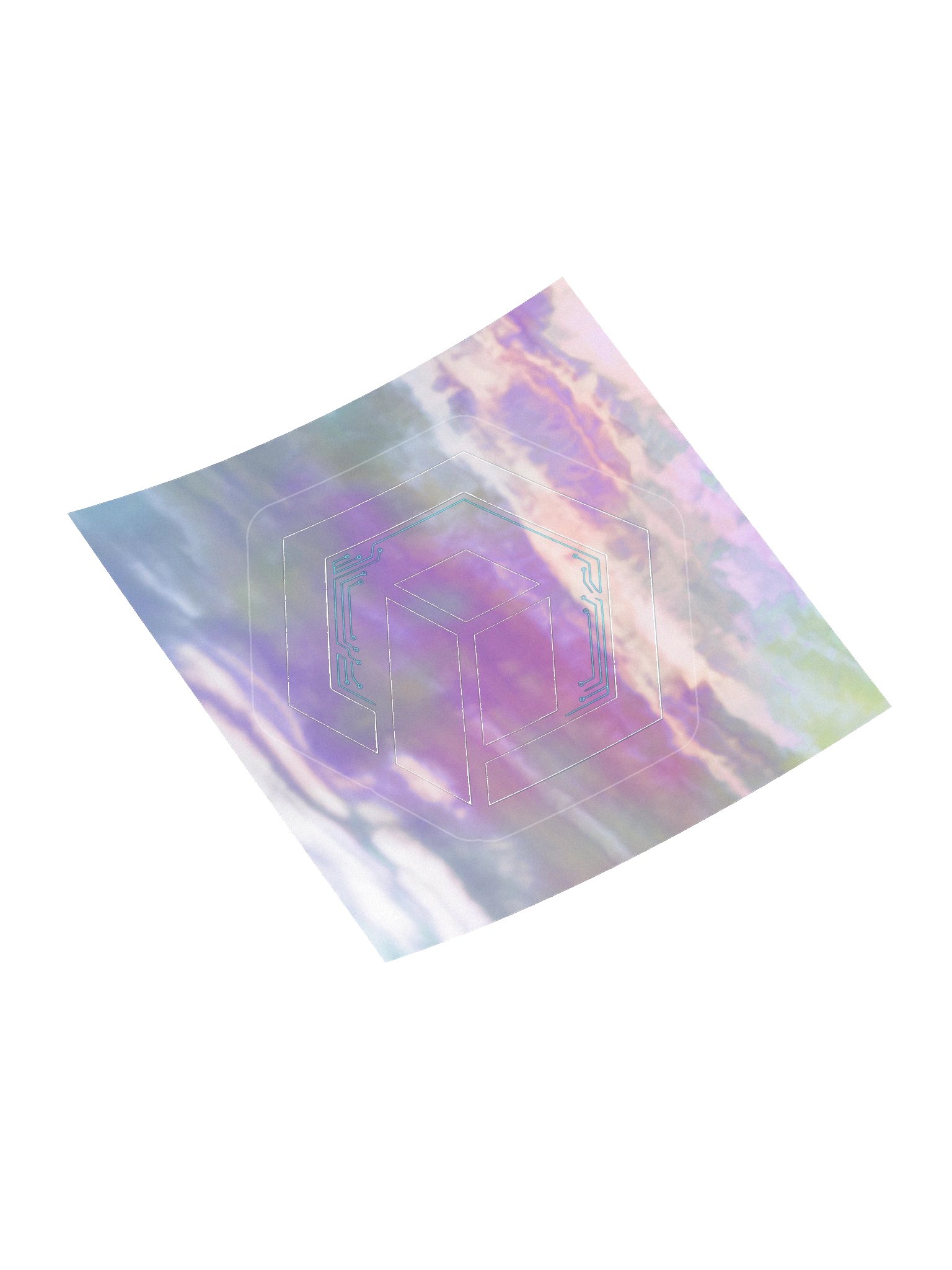 Neon Hex Circuit Holographic Sticker product image (11)