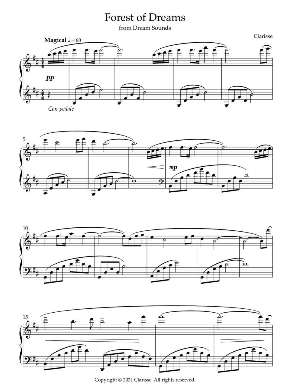 Forest of Dreams - Sheet Music product image (1)