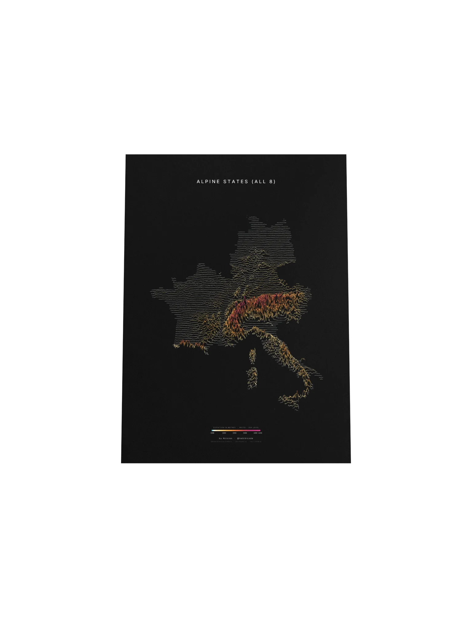 Ridgeline Poster - Alpine Countries product image (4)