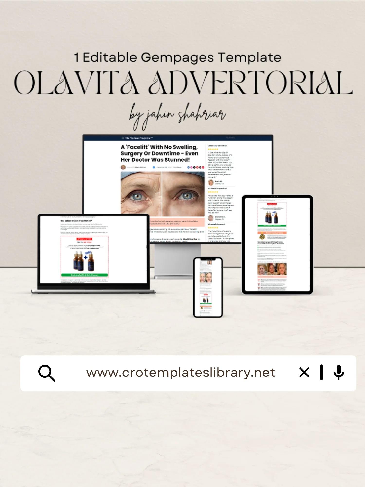 Olavita Gempages Advertorial Template product image (1)