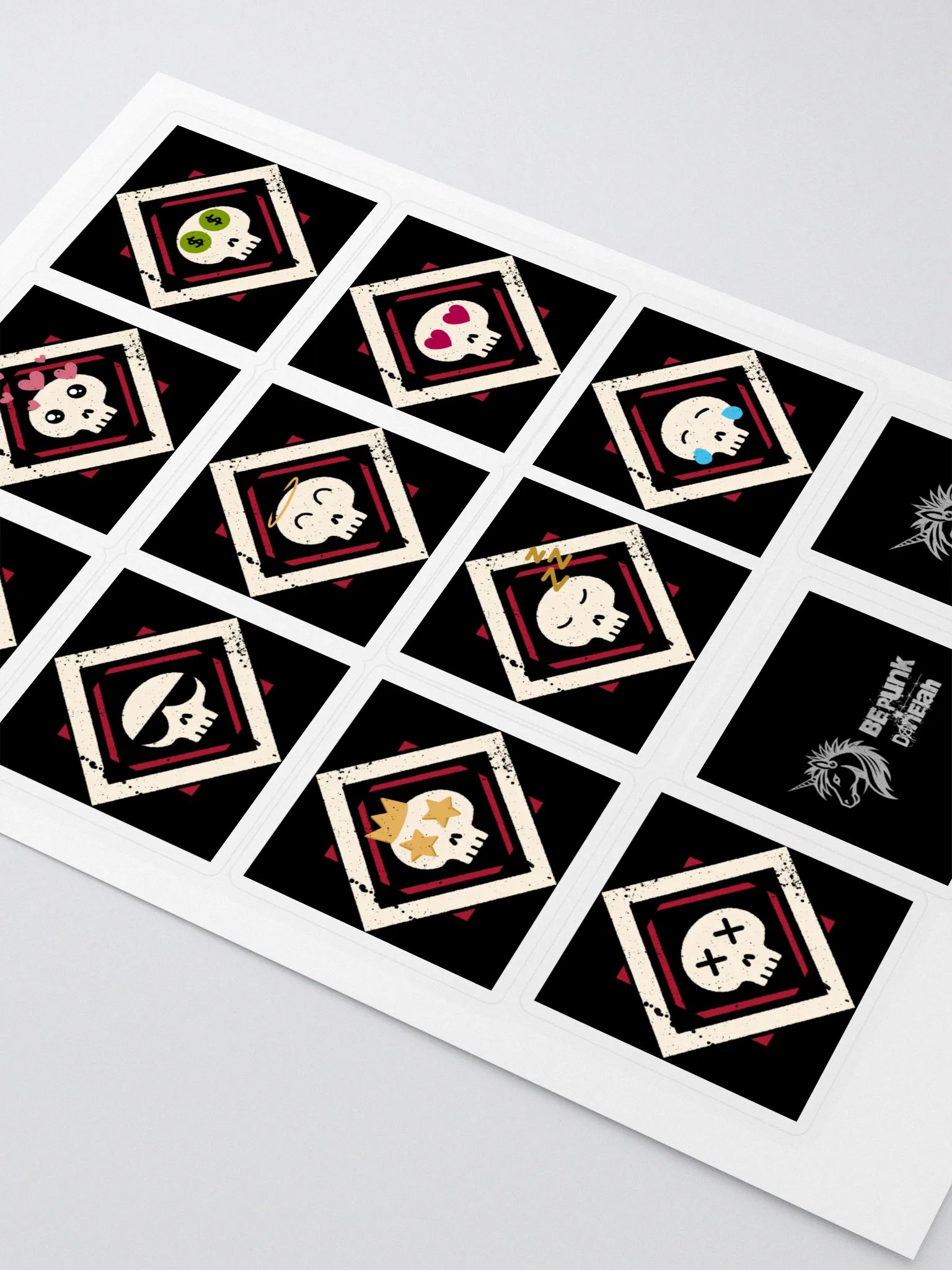 Expressive Skulls Kiss Cut Sticker Sheet - Set 1 product image (2)