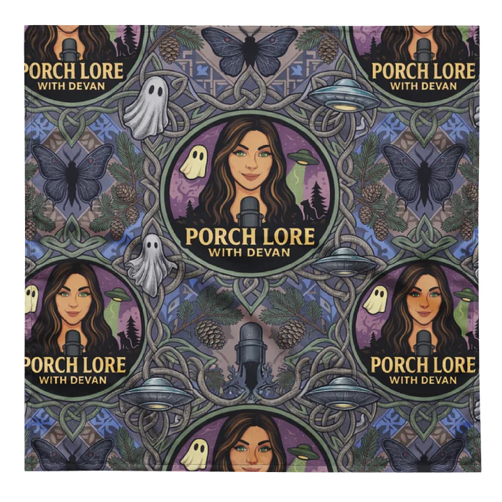 PORCH LORE DEVAN PERIWINKLE MOTH SCARF product image (1)
