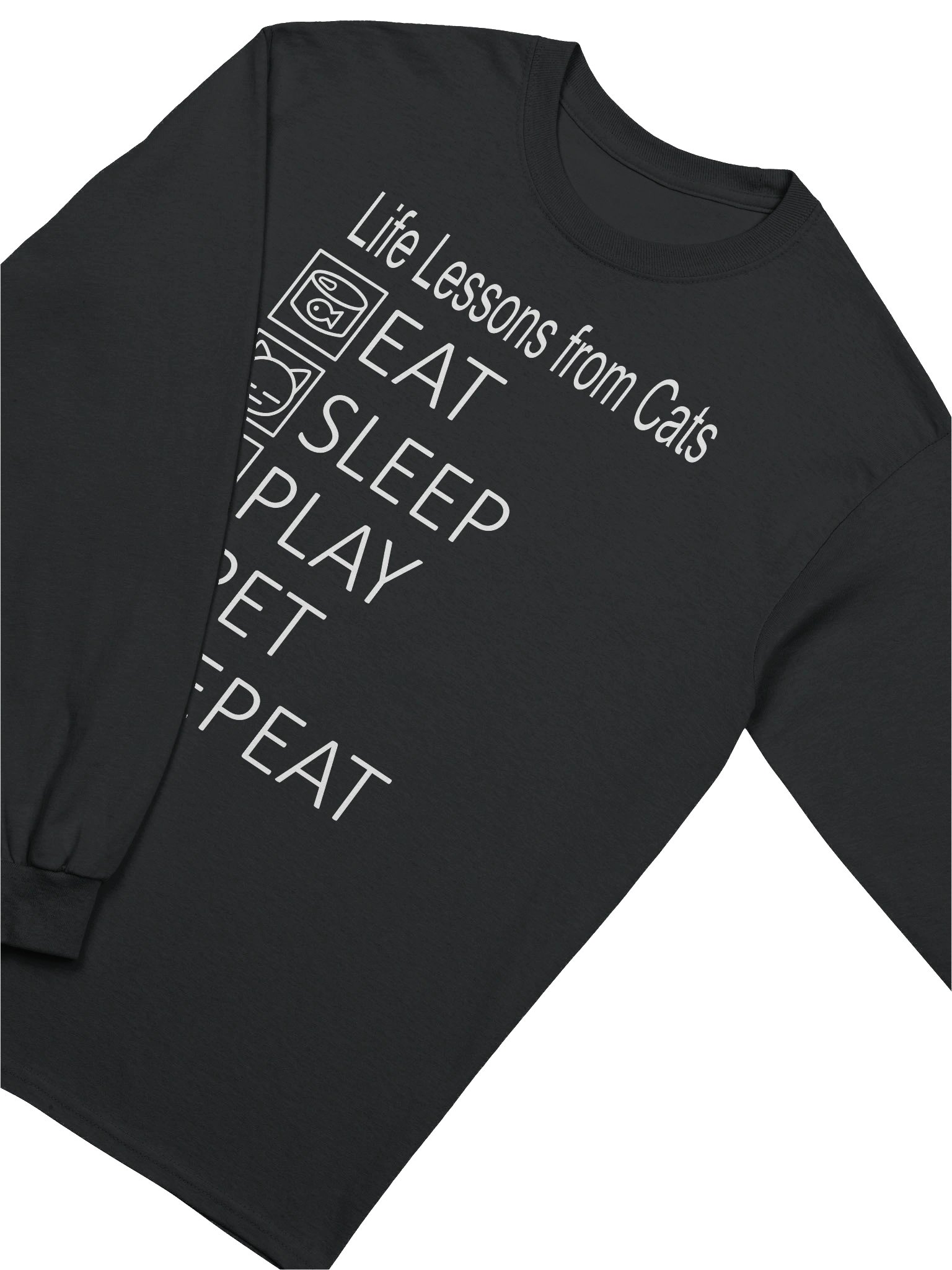 Life Lessons from Cats - Unisex Adult Long Sleeve T-shirt product image (2)