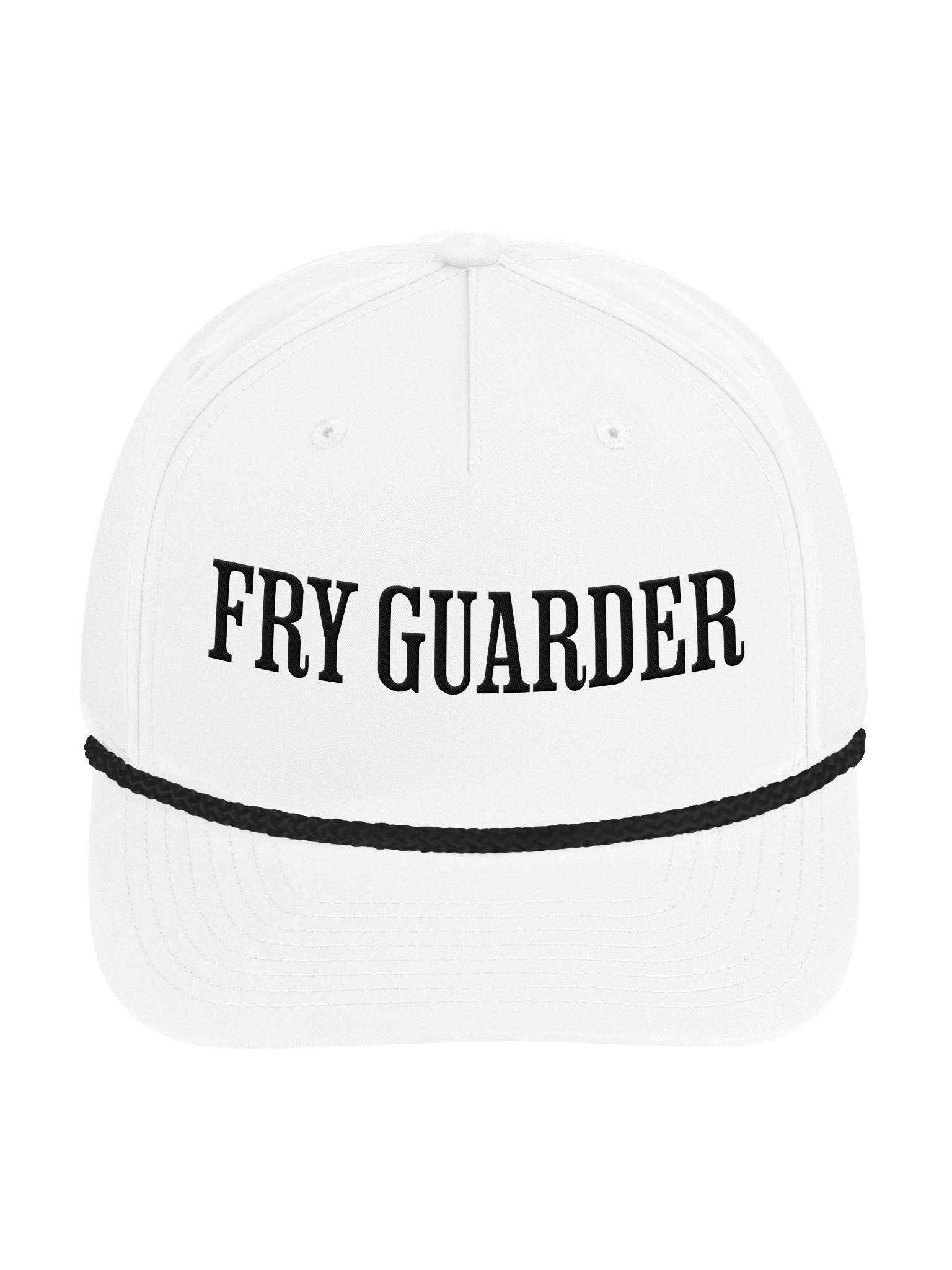 Fry Guarder Embroidered Rope Hat - Black Text product image (1)